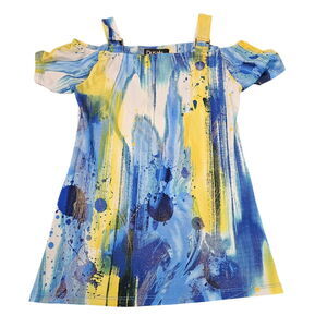 Dusak Designs Womens Blouse Multi-Color Size PS Polyester Blend Pullover Stretch